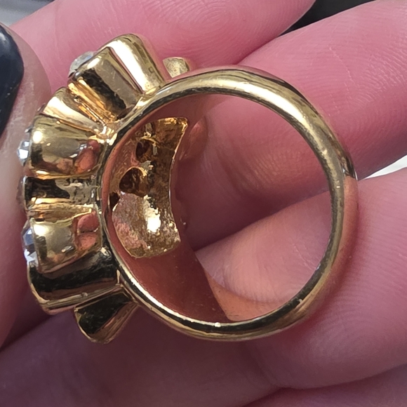 Vintage Cluster Dome Style Ring With Old Mine Style Faceted Stones - Picture 13 of 16